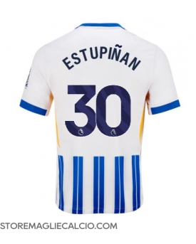 Brighton Pervis Estupinan #30 Maglia Gara Casa Repliche 2024-25